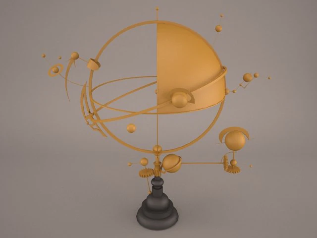 solar system orrery 3D Model .c4d .max .obj .3ds .fbx .stl .blend 