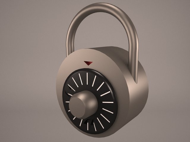 padlock 3D 模型 .c4d .max .obj .3ds .fbx .stl .blend 