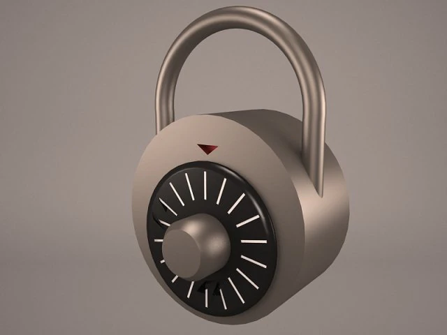 padlock 3D Model .c4d .max .obj .3ds .fbx .stl .blend 