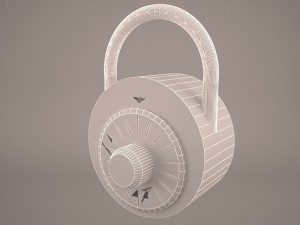 padlock 3D 模型
