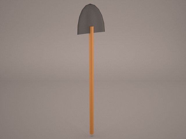 garden shovel 3D Model .c4d .max .obj .3ds .fbx .stl .blend 