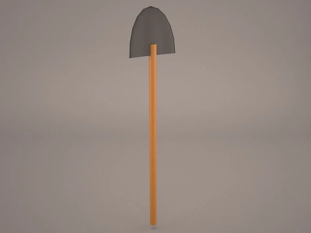 garden shovel 3D Model .c4d .max .obj .3ds .fbx .stl .blend 