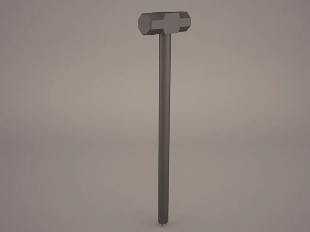 sledge hammer 3D Model .c4d .max .obj .3ds .fbx .stl .blend 