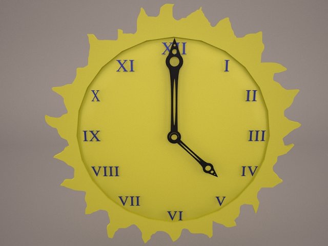 sun clock Model 3D .c4d .max .obj .3ds .fbx .stl .blend 