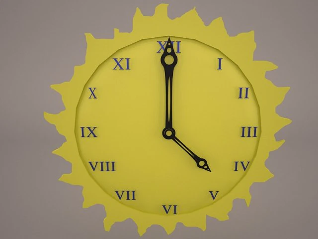 sun clock 3D Model .c4d .max .obj .3ds .fbx .stl .blend 