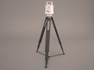 Leica tc 407 Sprinter 150 und Nivellierlatte 3D Modell