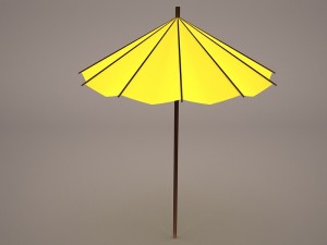 commercial market umbrella Modello 3D