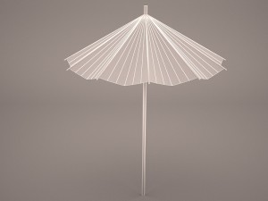 commercial market umbrella Modelo 3D