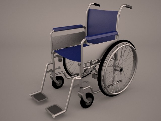 wheelchair Model 3D .c4d .max .obj .3ds .fbx .stl .blend 