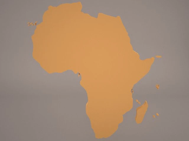 africa map 3D Model .c4d .max .obj .3ds .fbx .stl .blend
