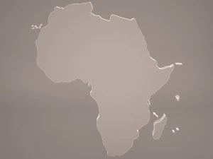 africa map 3D Model