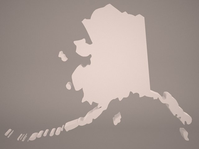 county map - alaska 3D मॉडल .c4d .max .obj .3ds .fbx .stl .blend 
