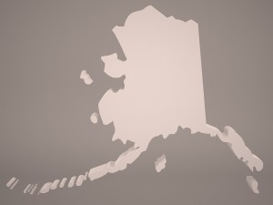 county map - alaska 3D Model