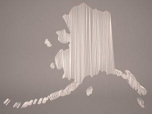 county map - alaska 3D मॉडल