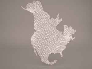 north america 3D 模型