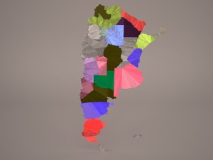 argentina map 3D Model