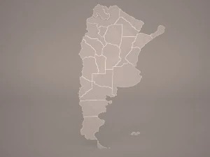 argentina map 3D Model