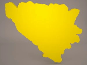波斯尼亚地图 3D 模型