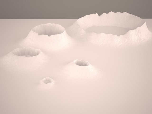 craters Model 3D .c4d .max .obj .3ds .fbx .stl .blend 