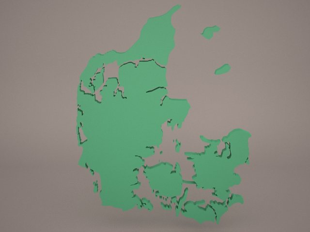 denmark map 3D 模型 .c4d .max .obj .3ds .fbx .stl .blend 