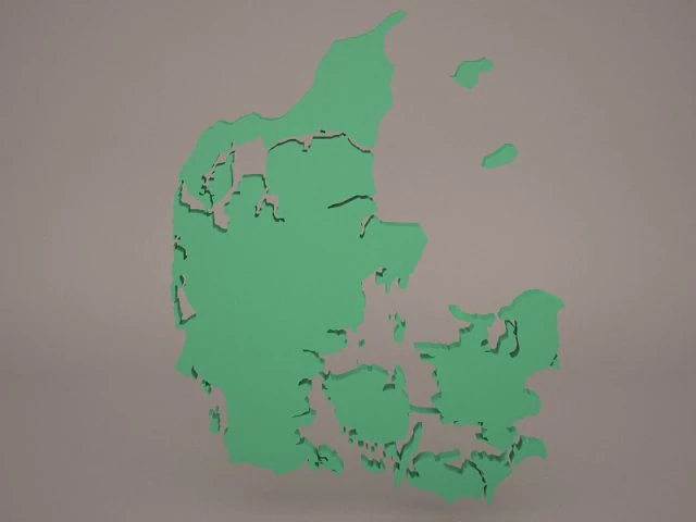 denmark map 3D Model .c4d .max .obj .3ds .fbx .stl .blend 