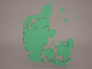 denmark map 3D मॉडल