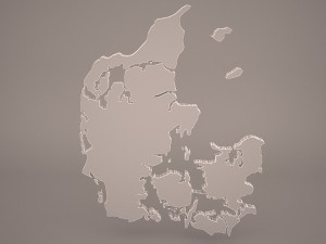 denmark map 3D 模型