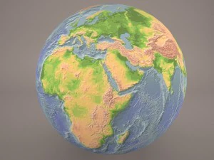 지구 행성 3D 모델