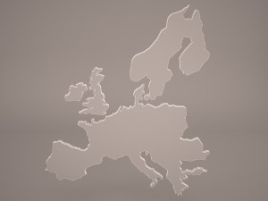 europe map Modello 3D