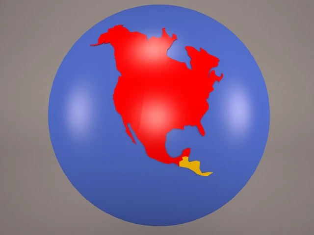 north america 3D Model .c4d .max .obj .3ds .fbx .stl .blend