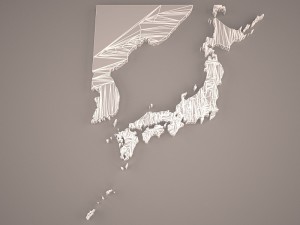 japan map 3Dモデル