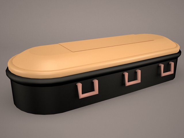 high def classic coffin roman wood 3D 模型 .c4d .max .obj .3ds .fbx .stl .blend 