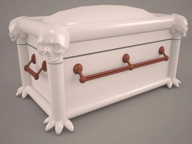 high def classic coffin roman wood 3D Model .c4d .max .obj .3ds .fbx .stl .blend 
