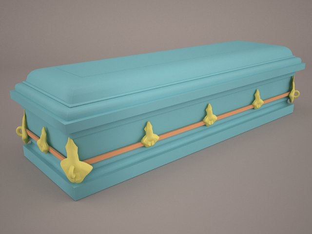 high def classic coffin roman wood 2 Modello 3D .c4d .max .obj .3ds .fbx .stl .blend 