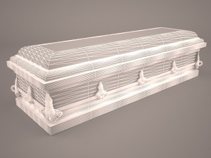 high def classic coffin roman wood 2 Modello 3D