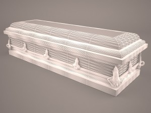 high def classic coffin roman wood 2 Modello 3D
