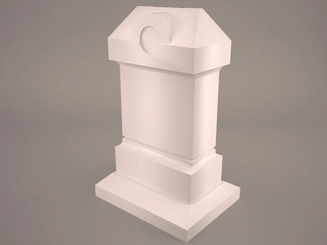 headstone 9 3D Model .c4d .max .obj .3ds .fbx .stl .blend 