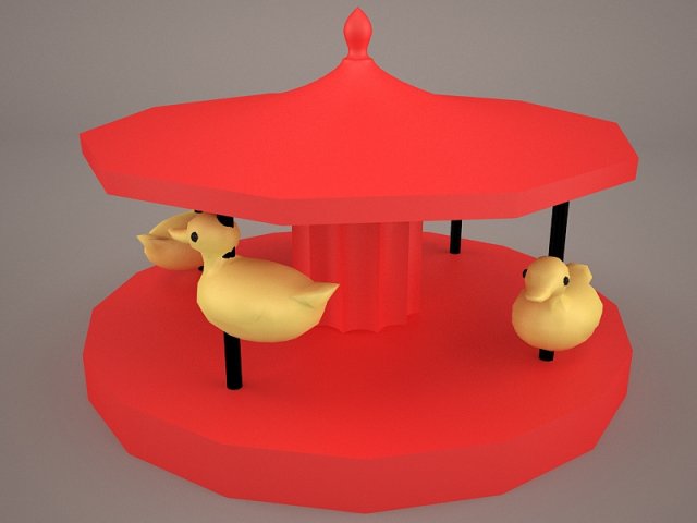 carousel 3D 모델 .c4d .max .obj .3ds .fbx .stl .blend 