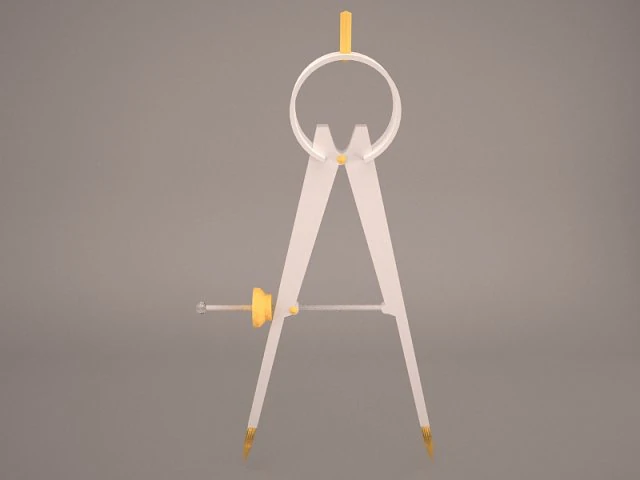 drafting compass 3D Model .c4d .max .obj .3ds .fbx .stl .blend 