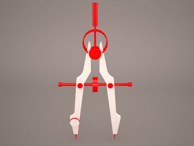 drafting compass 3D Model .c4d .max .obj .3ds .fbx .stl .blend 