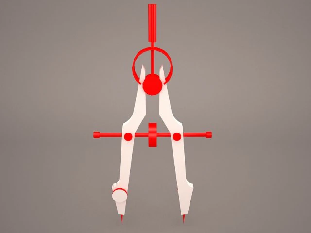 drafting compass 3D Model .c4d .max .obj .3ds .fbx .stl .blend 