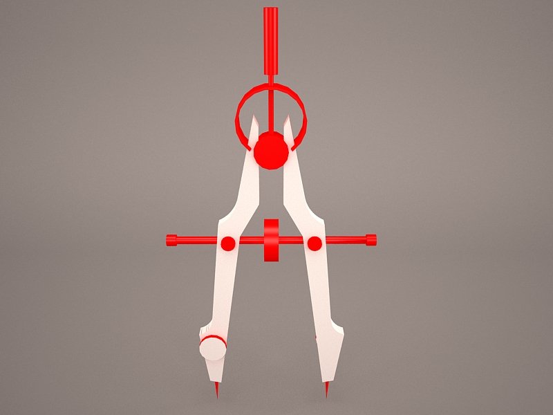 drawing compass 3D Model in Tools 3DExport