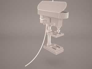 industrial drill press 3D मॉडल
