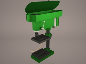 industrial drill press 3D मॉडल