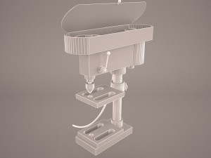 industrial drill press 3D मॉडल