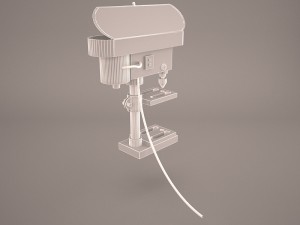 industrial drill press 3D मॉडल