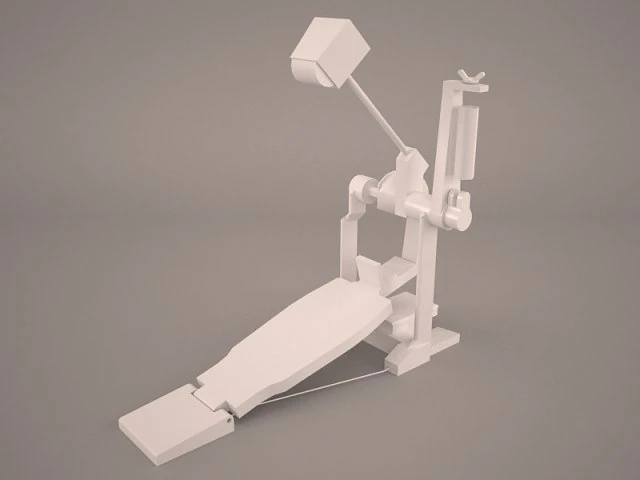 bass drum pedal 3D Model .c4d .max .obj .3ds .fbx .stl .blend 