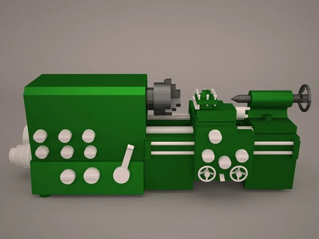 desktop lathe bm 180v 3D Model .c4d .max .obj .3ds .fbx .stl .blend