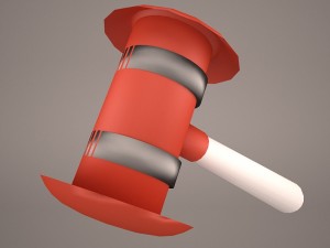 law gavel Modelo 3D