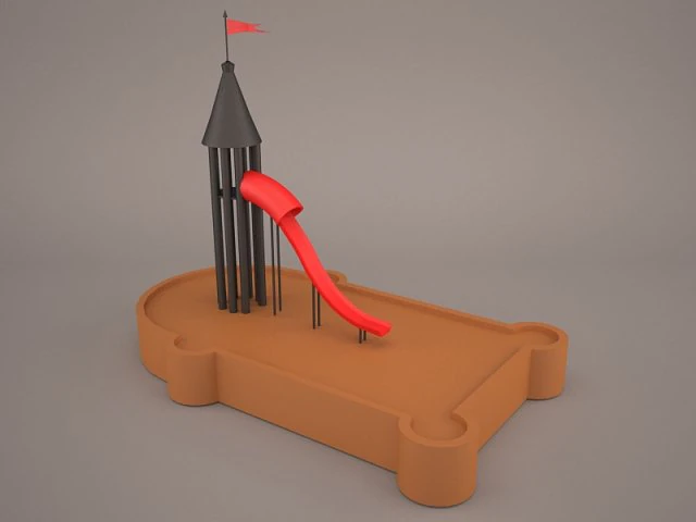 rocket slide 3D Model .c4d .max .obj .3ds .fbx .stl .blend 